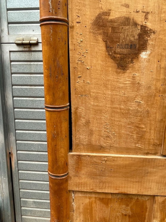 Französischer Aufbewahrungsschrank aus Bambusimitat, 19. Jh. – Holz (photo 23 of 30)