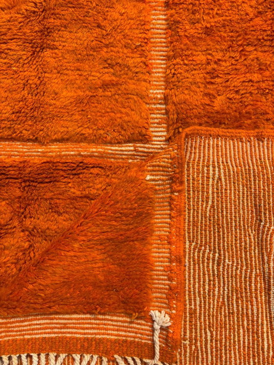 Image 1 of Burnt Orange Beni M’rirt Moroccan Rug – Handmade Wool Area Rug – Luxury Berber Rug – 210x320 cm – Contemporary Moroccan Decor