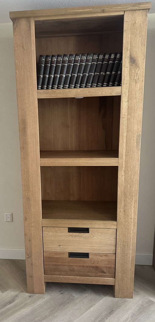 Bookcase with 2 drawers 222x90x45 cm