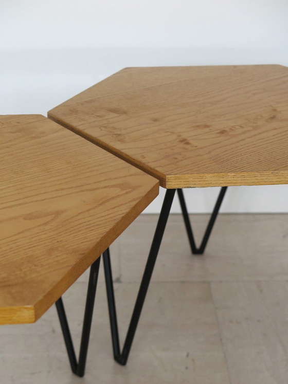 Tables basses de Gio Ponti pour Isa, Italie, années 50, lot de 2 – Bois, Métal (photo 5 of 12)