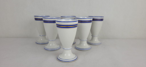 6 Mazagrans / Brulots en Porcelaine de Paris XIXème