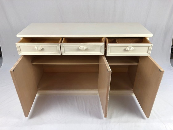 Image 1 of Cassettone/buffet vintage bianco, anni '80, elementi art déco