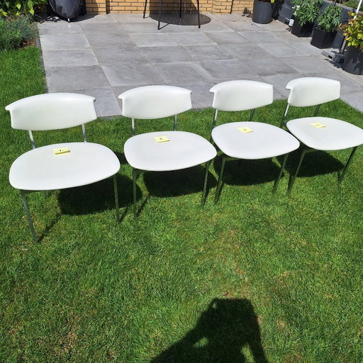 4 Vintage Rudolf Wolf Meander Alpha Esszimmerstühle