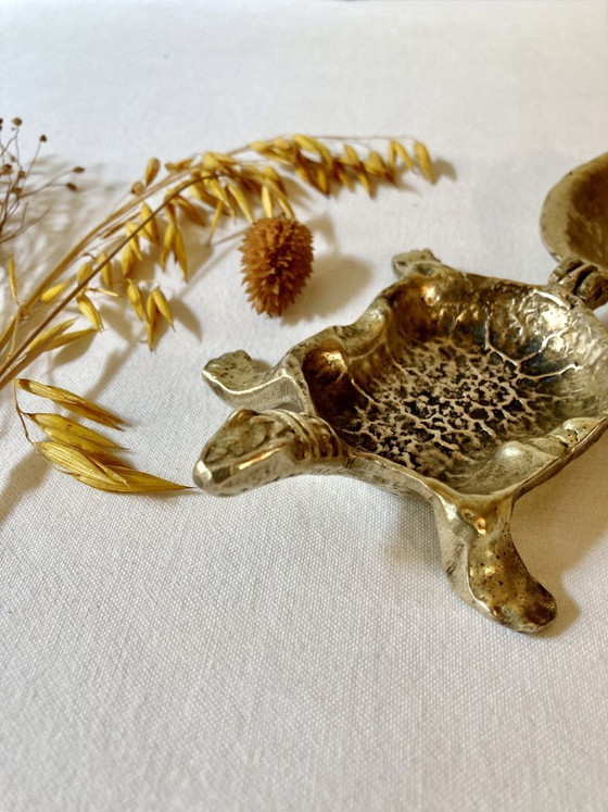 Image 1 of Brass turtle ashtray, 1970s