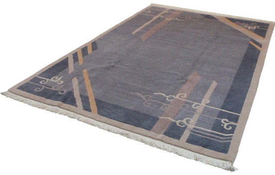 Original Modern Designer Highland Wool Rug Nepal 301 x 200 cm, Rugs & carpets, Blue (photo 2 of 8)