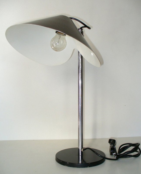 Image 1 of Lampe vintage en métal laqué noir, Italie 1970