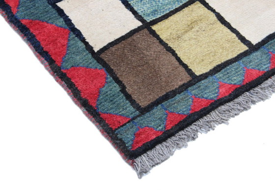 Image 1 of Tappeto orientale persiano Gabbeh Ghashghai originale, 200 cm x 110 cm, naturale antico