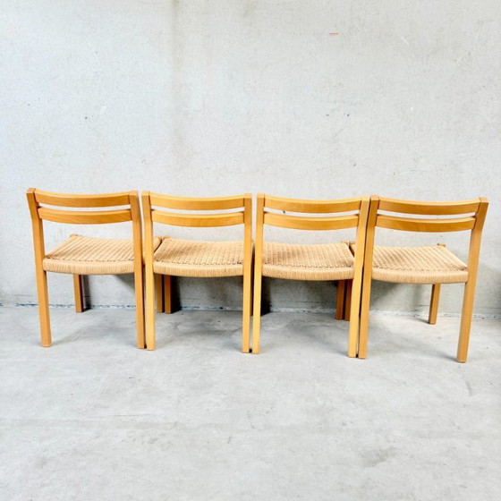 Image 1 of 4 sedie da pranzo Jl Moller Papercord