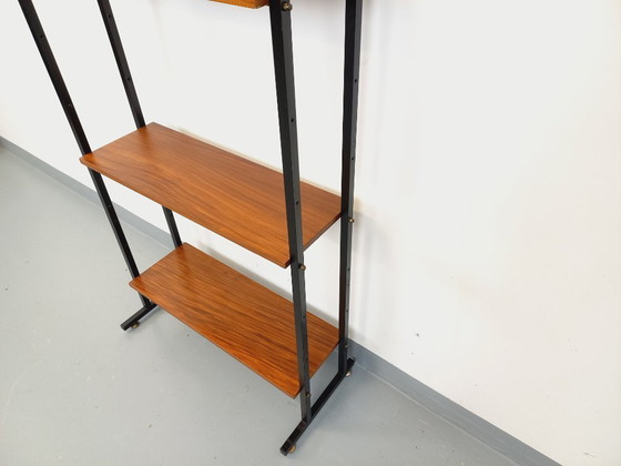 Image 1 of Libreria modulare vintage in teak e metallo, Italia, anni '60