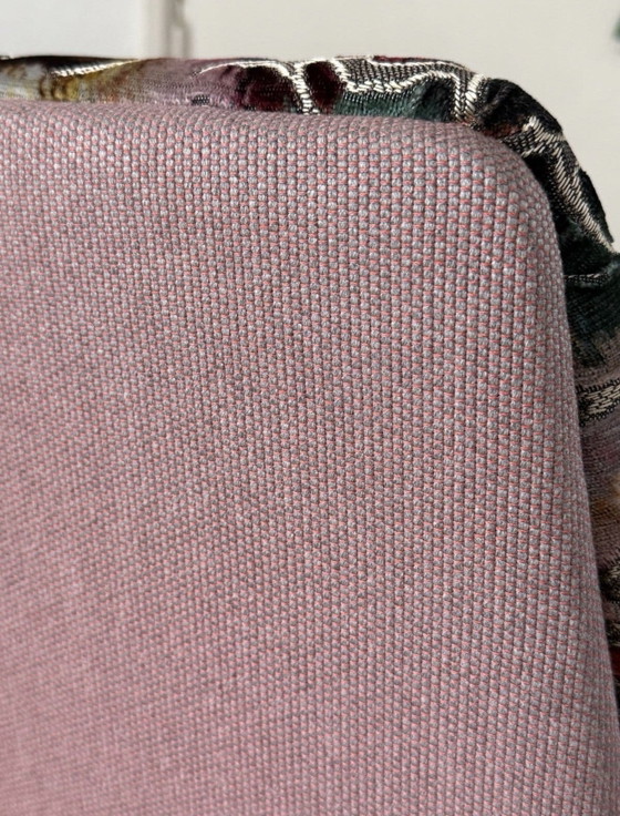 Poltrona vintage appena rivestita, Sedie girevoli, Alluminio, Velluto, Multicolore (foto 4 di 5)