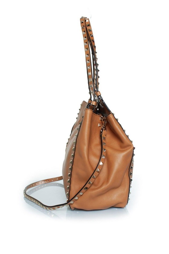 Image 1 of Valentino Garavani, Rockstud Tote in Camel