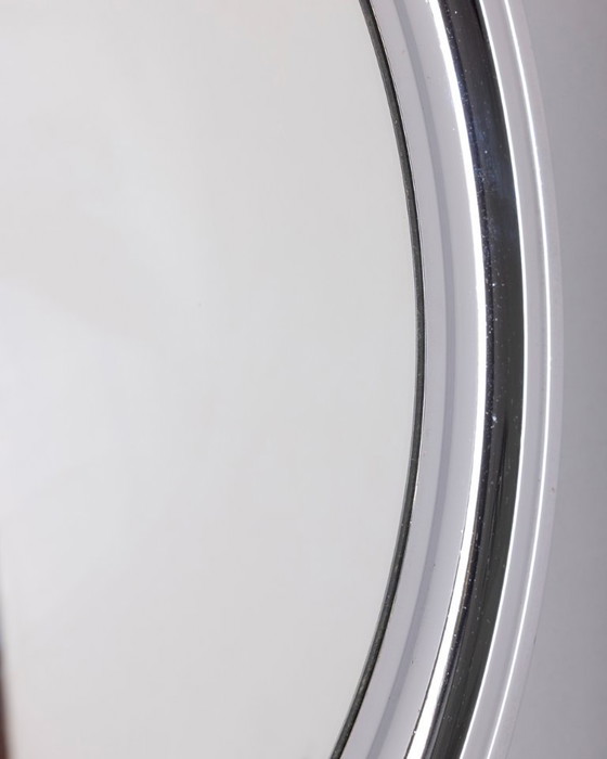 Image 1 of VINTAGE 1970S ROUND WALL MIRROR IN CHROME-PLATED METAL, ITALIAN DESIGN