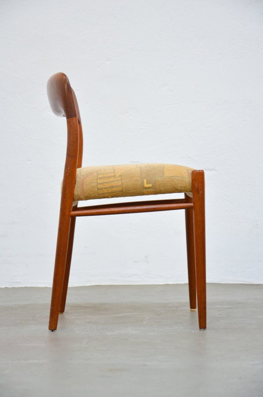 4x Stoel Model 75 Niels Møller Teak Deense Midcentury Niels Möller