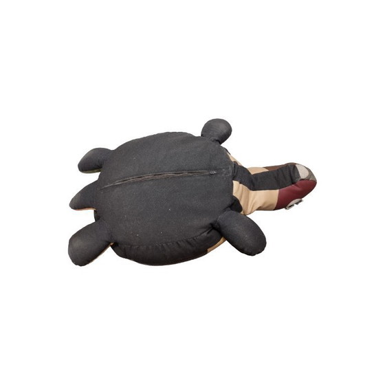 Image 1 of Vintage leather patchwork turtle pouf, 1970s