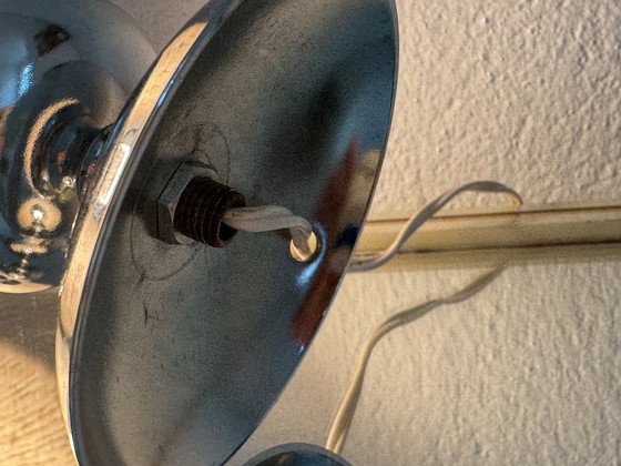 Image 1 of Small Space Age lamp in chrome and wool