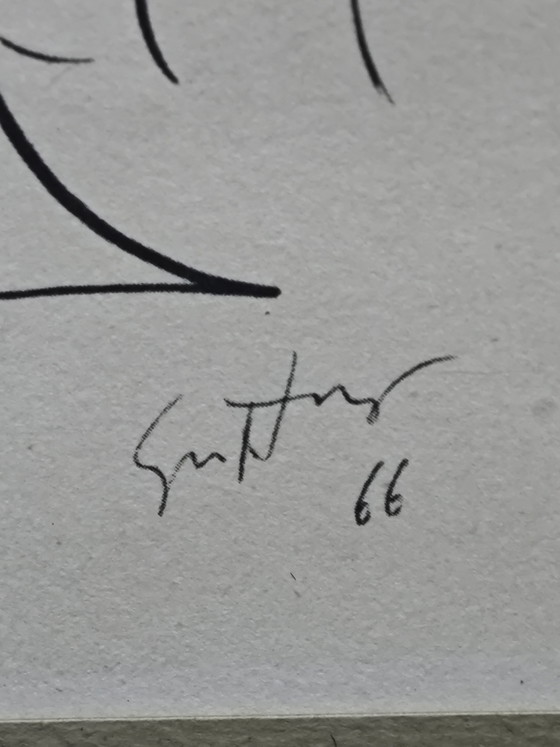 Image 1 of Cadre vintage Guttuso 66 