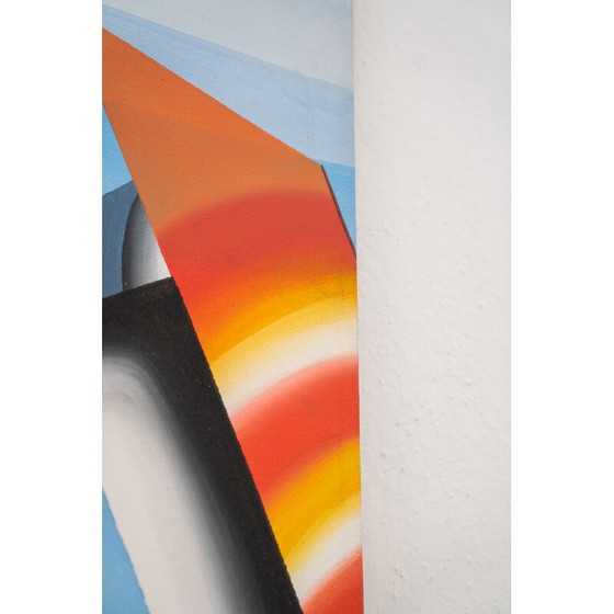 Image 1 of Vintage abstract painting on acrylic canvas, 2000s