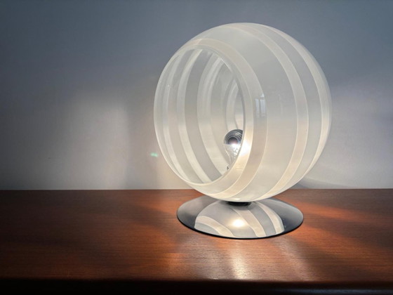 Image 1 of Lampe de table artisanale italienne en verre de Murano, style années 1970/80