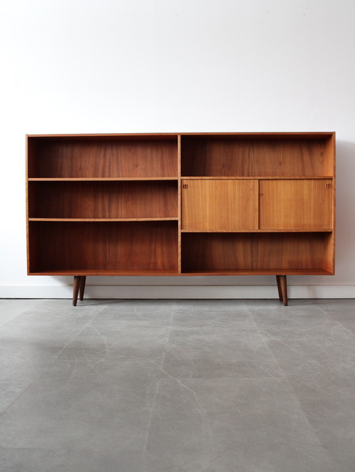 Vintage Danish highboard/bookcase in teak