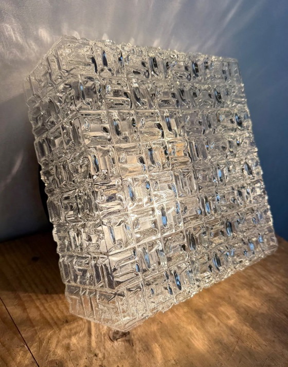 Vintage Glass Wall Or Ceiling Light, 1970s, Metal, Transparent, Modern (photo 12 of 15)