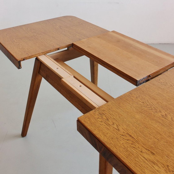 Image 1 of Extendable Dining Table, Mid-Century Modern, Czechoslovakia, Vintage 1960s 1970s, Completely Restored