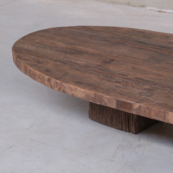 Image 1 of XXL Oval Primitive Low Coffee Table