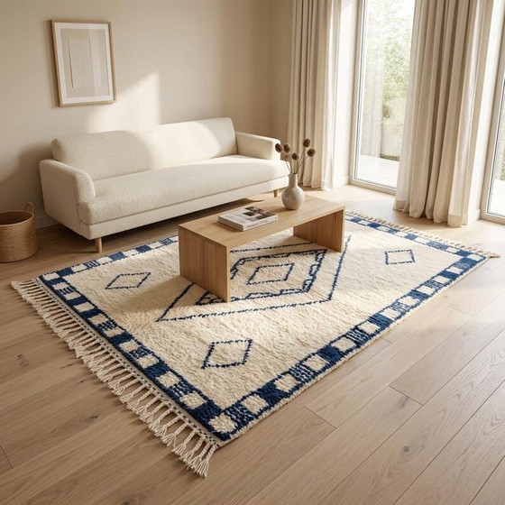 Magnífica alfombra bereber tradicional tejida a mano, 1,5/2,5 m – Aime Té, Wool (photo 7 of 7)