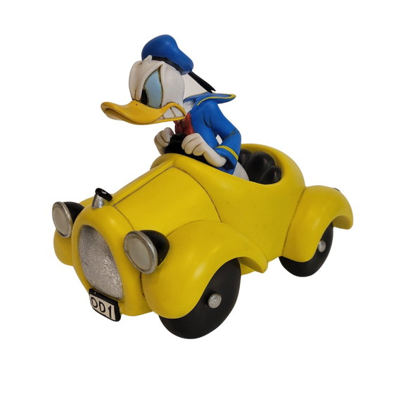 Image 1 of Pato Donald con Coche Amarillo, Rutten, Resina, 2000’s - Estados Unidos