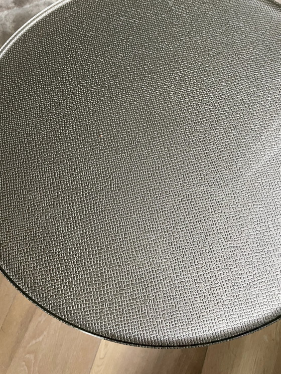 Image 1 of Side Table Basket Bronze Glass + Steel Baan Furniture