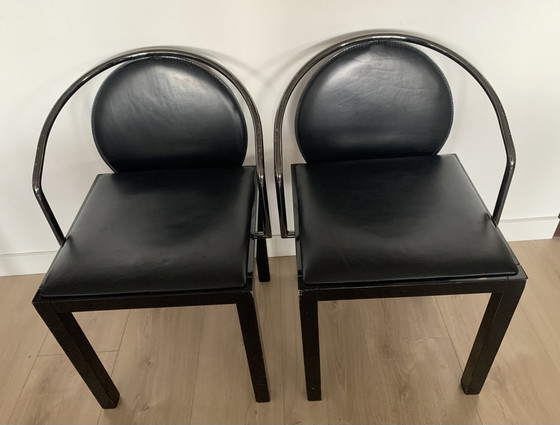 Set di 5 Sedie da pranzo di design italiano – Collezione 4000 Design Enzo Berti, Cromo, Legno (photo 2 of 11)