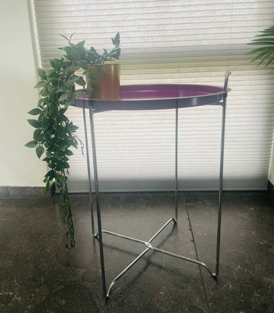 Image 1 of Table à plateau vintage violet Haku Möbel