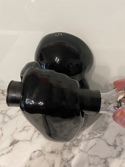 Vintage ceramic hand lamp