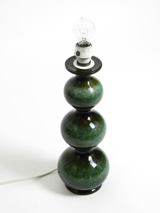 Image 1 of Wunderschöne 1960er Jahre große Tisch- oder Stehlampe aus Keramik in Grün und Schwarz von Kaiser Leuchten