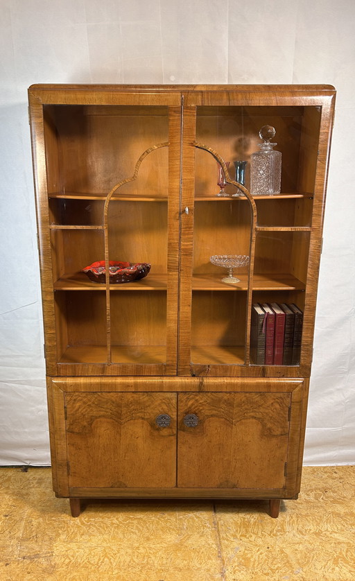 Art Deco Vintage Bookcase / Display Cabinet - 1930s-1940s