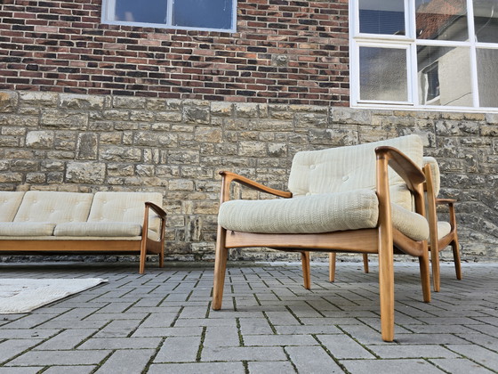 Image 1 of Eugen Schmidt Sofa Daybed jaren 60 Mid Century jaren 70 Zitgroep Vintage Bank Easy Chair Fauteuil