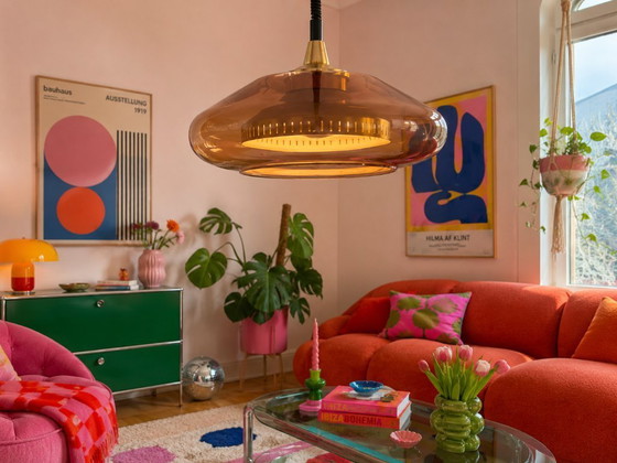 Image 1 of Vintage Space Age hanglamp met treksnoer – Dijkstra / Herda stijl – Jaren 70