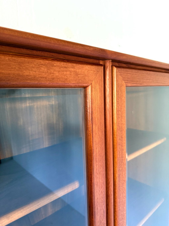 Vintage Teak Display Cabinet, Heinrich Riestenpatt ‘60, Glass, Wood, Brown (photo 10 of 14)