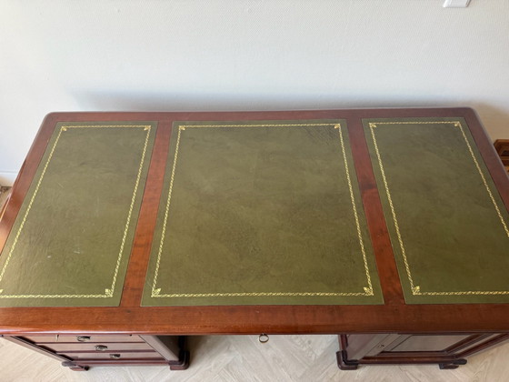 Scrivanie antica in mogano con pelle verde – Legno (photo 4 of 11)