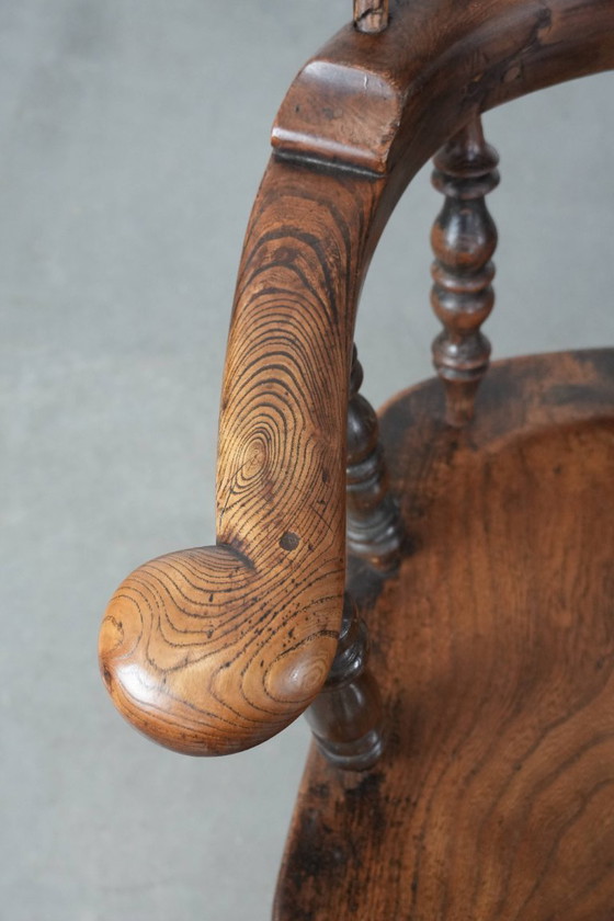 Image 1 of 2 sedie Windsor antiche inglesi con schienale alto del XVIII secolo