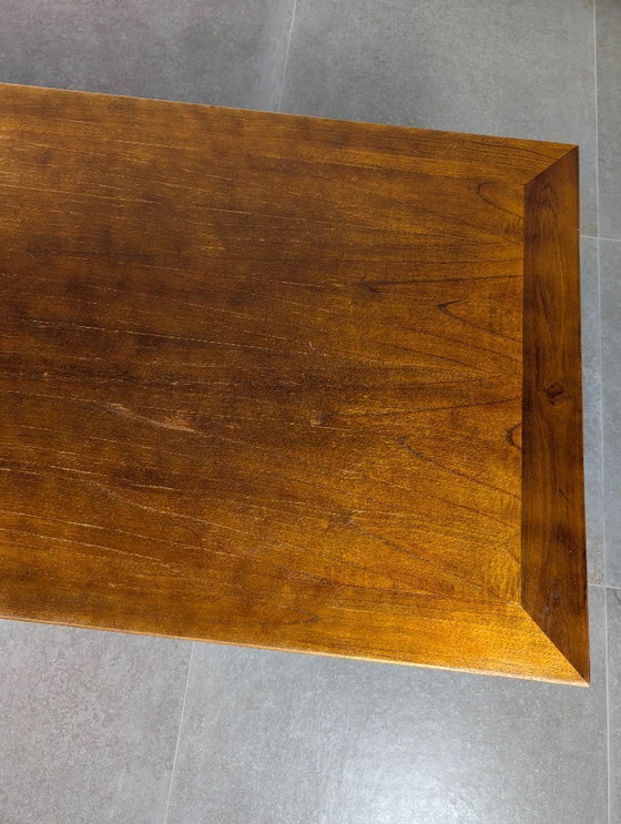 Image 1 of Skandinavischer moderner großer dänischer Teak-Couchtisch aus den 1950er Jahren