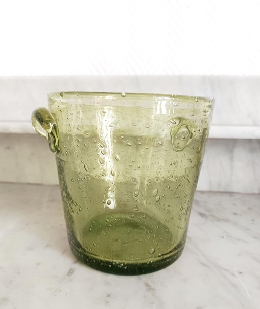 Eiskübel aus Blasenglas im Biot-Stil