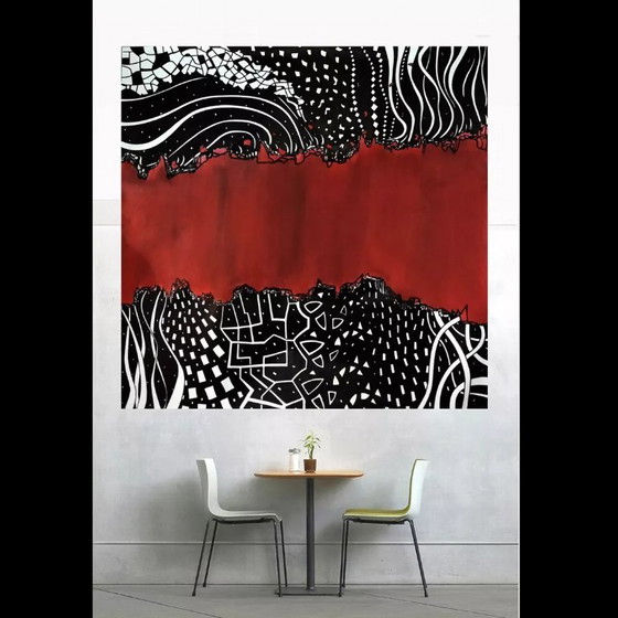 Image 1 of Voici la Planète du Son n° 6 - Peinture sur toile - par Riccardo Capparella