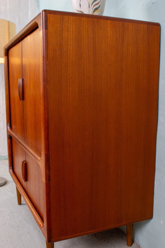 Image 1 of Mobile per dischi vintage, cassettiera, credenza Dyrlund, teak, metà secolo