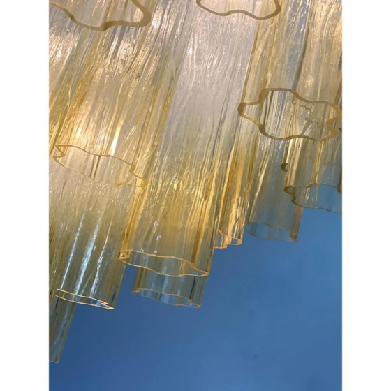 Image 1 of Lampadario in vetro Tronchi color ambra scomparso