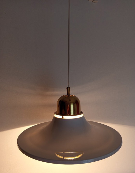 Lampada a sospensione vintage dell'artista Bela Nadas (anni '70, Ungheria) – Lampade a sospensione, Iron (photo 2 of 8)