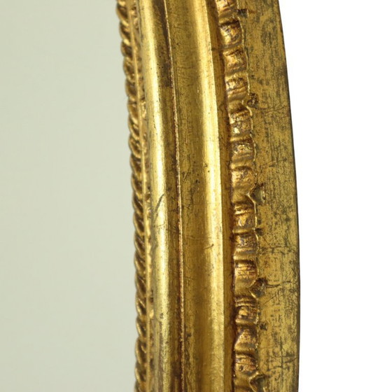 Image 1 of Large Oval Classic Mirror Gold Leaf Baroque Style Flowers 85cm