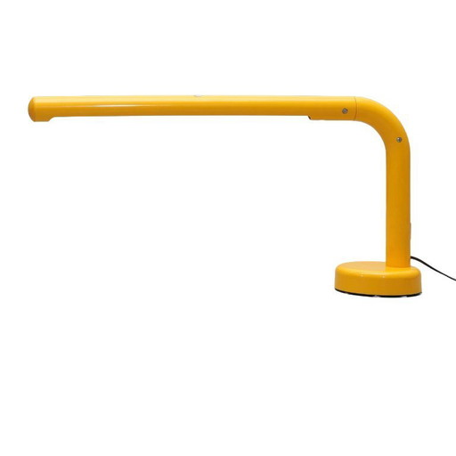 Lámpara de escritorio amarilla de la era espacial Tuben Lamp de Anders Pehrson para Ateljé Lyktan Suecia años 70