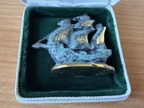 Image 1 of Objet unique de Walter Bosse. Navire des années 1950.