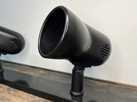 Image 1 of Black Vintage post modern Phase Madrid three spotlight ceiling lamp