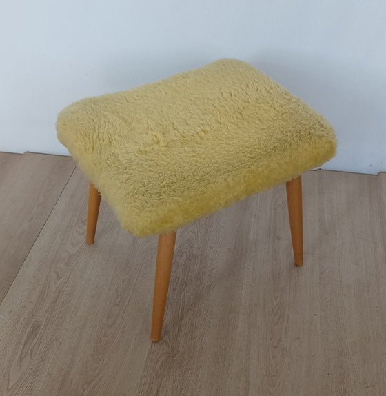 Fünfziger Jahre Hocker – Textile, Wood (photo 5 of 8)